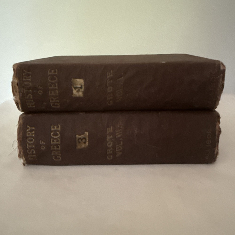 A History of Greece by George Grote - 1881 Edition Volumes 1 & 3